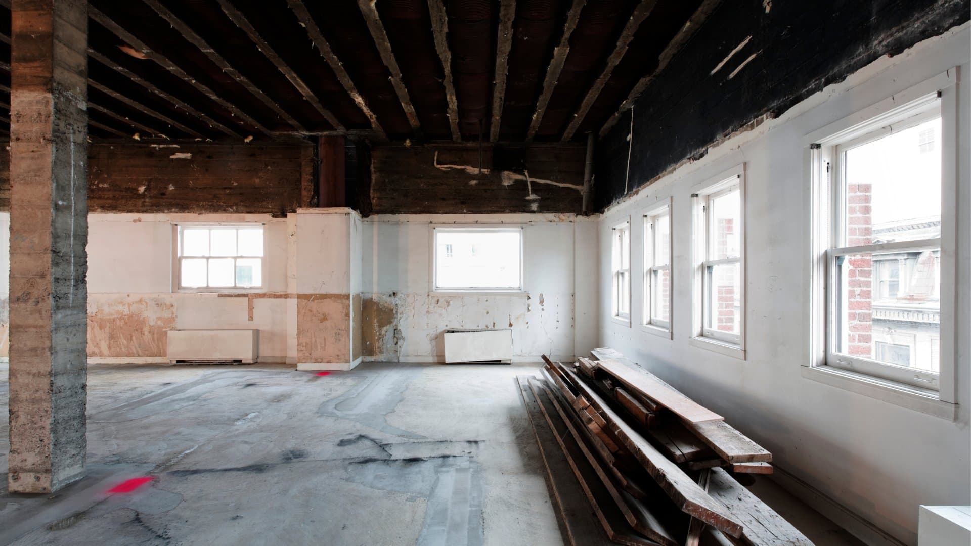 Home exterior renovation showing structure