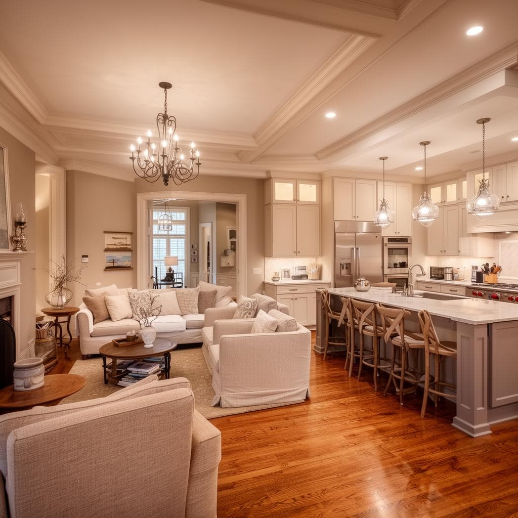 Finished home renovation with modern living space